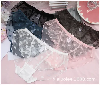 5 Pieces of Clothing 2020 New Japanese Series Sweet Lovely Dot Sexy Perspective Briefs Mesh Low Waist Underwear Woman
5 Pieces of Clothing 2020 New Japanese Series Sweet Lovely Dot Sexy Perspective Briefs Mesh Low Waist Underwear Woman