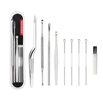 8pcs Ear Wax Pickers Stainless Steel Ears Picks Removal Curette Remover Cleaning Stick Tool Earpick Facial Beauty Tools
8pcs Ear Wax Pickers Stainless Steel Ears Picks Removal Curette Remover Cleaning Stick Tool Earpick Facial Beauty Tools