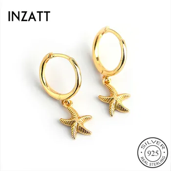 INZATT Real 925 Sterling Silver Starfish Hoop Earrings For Fashion Women Party Minimalist Fine Jewelry Cute Accessories Gift 
INZATT Real 925 Sterling Silver Starfish Hoop Earrings For Fashion Women Party Minimalist Fine Jewelry Cute Accessories Gift