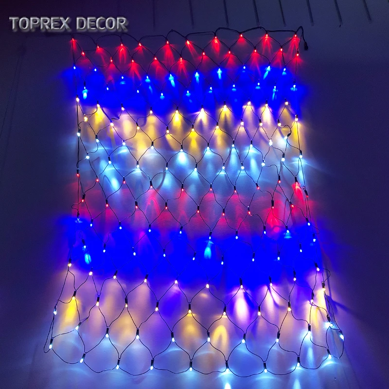 Toprex RGYB net light 1.5x1.5m multi colour christmas led string net light halloween decoration diy holiday lighting
Toprex RGYB net light 1.5x1.5m multi colour christmas led string net light halloween decoration diy holiday lighting