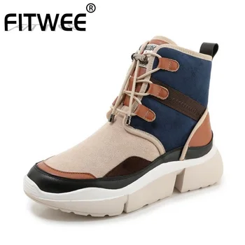 FITWEE 6 Color Ladies Genuine Leather Ankle Boots Sneakers Warm Fur Fashion Colorful Daily Short Boots Footwear Size 35-39
FITWEE 6 Color Ladies Genuine Leather Ankle Boots Sneakers Warm Fur Fashion Colorful Daily Short Boots Footwear Size 35-39