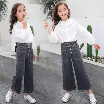2020 Style For Children Jeans Girls Casual Pants For Kids Clothing Spring Autumn 2 Colors Loose Baby Girls Denim Trousers 3-12 
2020 Style For Children Jeans Girls Casual Pants For Kids Clothing Spring Autumn 2 Colors Loose Baby Girls Denim Trousers 3-12
