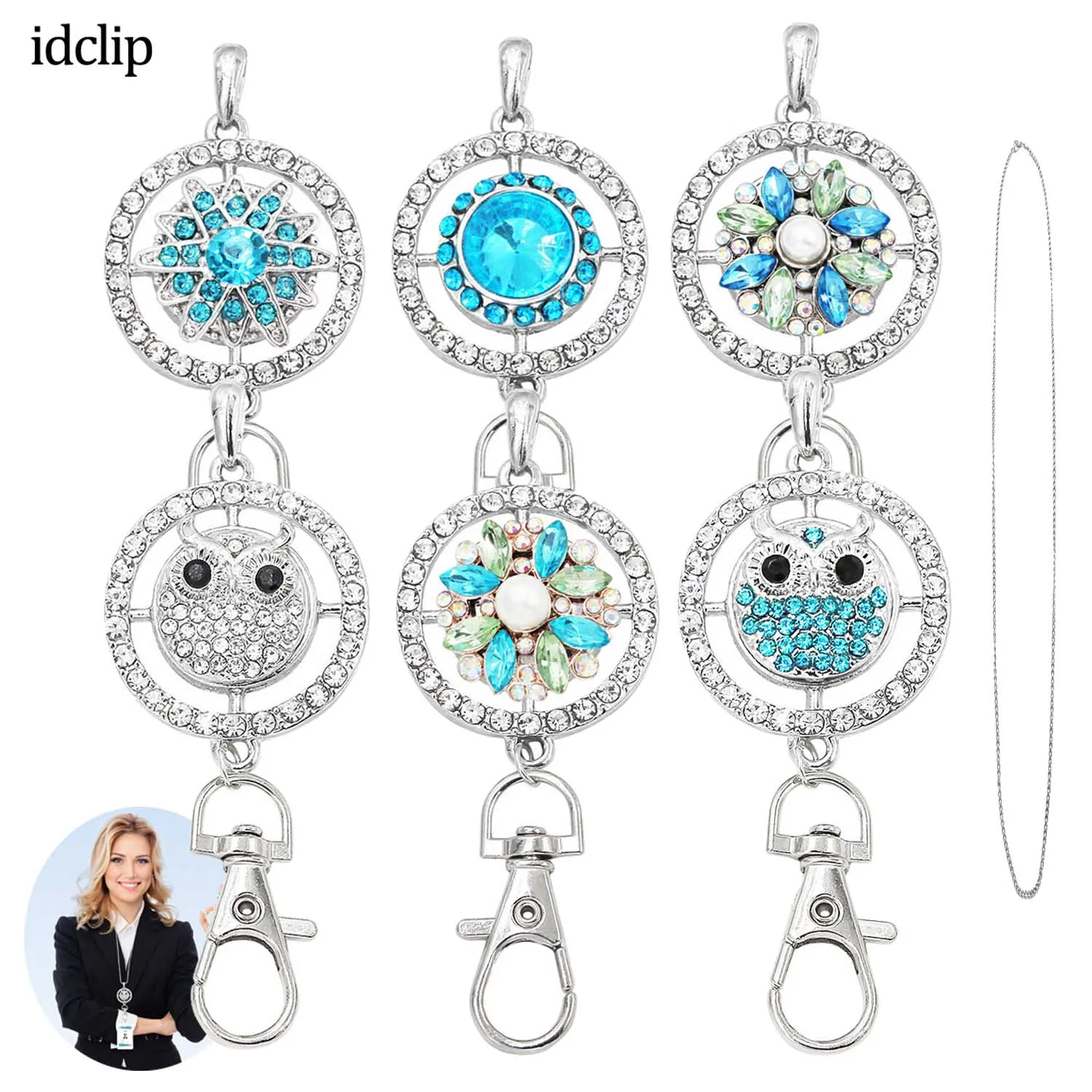 idclip Lanyard Holder ID Badge Owl Snap Jewelry Pink Charms Pendant Clip Bling Necklace Womens Office accessories 
idclip Lanyard Holder ID Badge Owl Snap Jewelry Pink Charms Pendant Clip Bling Necklace Womens Office accessories