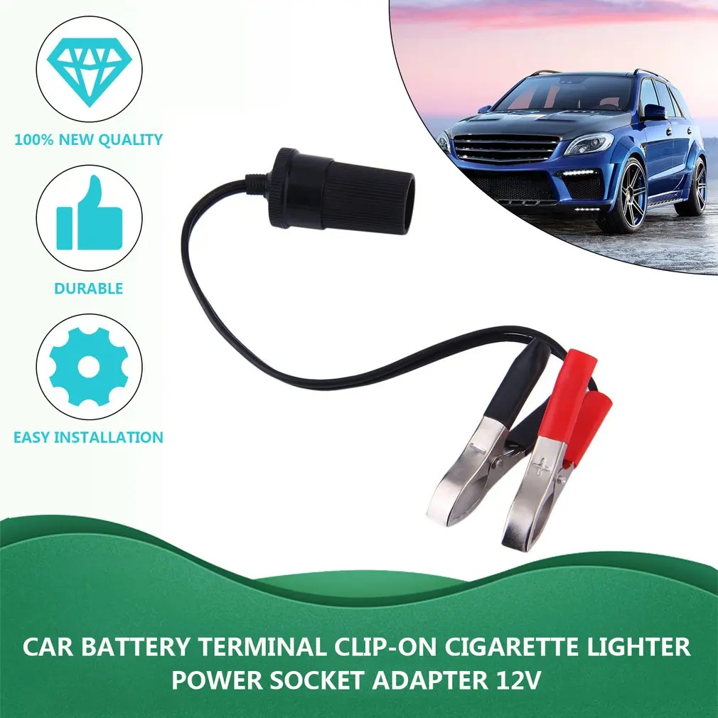 2019 New 12 Volt Battery Terminal Clip-on Cigar Cigarette Lighter Power Socket Adapter Plug Car Boat Van For Camping
2019 New 12 Volt Battery Terminal Clip-on Cigar Cigarette Lighter Power Socket Adapter Plug Car Boat Van For Camping