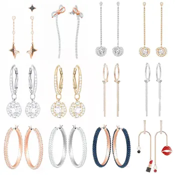 High Quality SWA ED003 Earring Original 1: 1 Ladies Fashion Pop Exquisite Large Circle Ear Line Earring Jewelry.
High Quality SWA ED003 Earring Original 1: 1 Ladies Fashion Pop Exquisite Large Circle Ear Line Earring Jewelry.