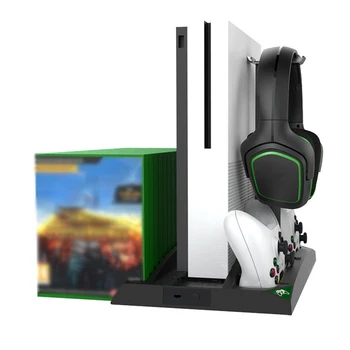 For XBOX ONE/S/X Six-In-One Charging Seat Multi-Function Cooling Fan + Disc Rack Universal Handle Contact Dual Charge+
For XBOX ONE/S/X Six-In-One Charging Seat Multi-Function Cooling Fan + Disc Rack Universal Handle Contact Dual Charge+