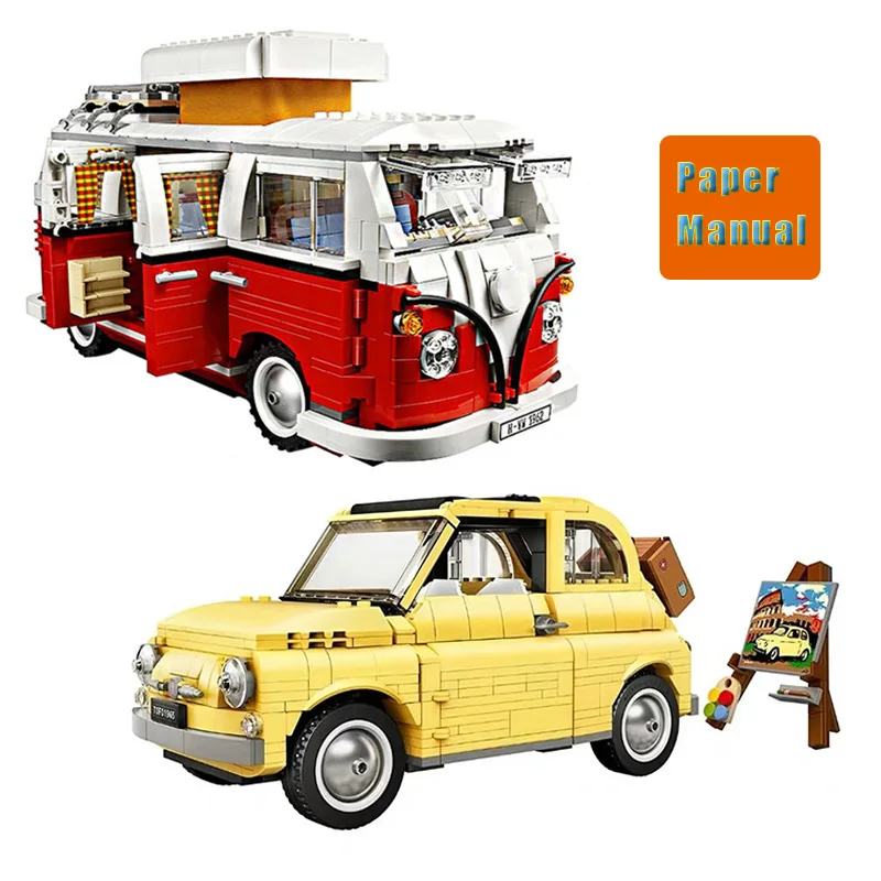 New 1354Pcs Technic Series FIATed 500 VW Volkswagen T1 Camper Car Van 10220 10271 Model Building Kits Blocks Kits Set Brick Toys
New 1354Pcs Technic Series FIATed 500 VW Volkswagen T1 Camper Car Van 10220 10271 Model Building Kits Blocks Kits Set Brick Toys