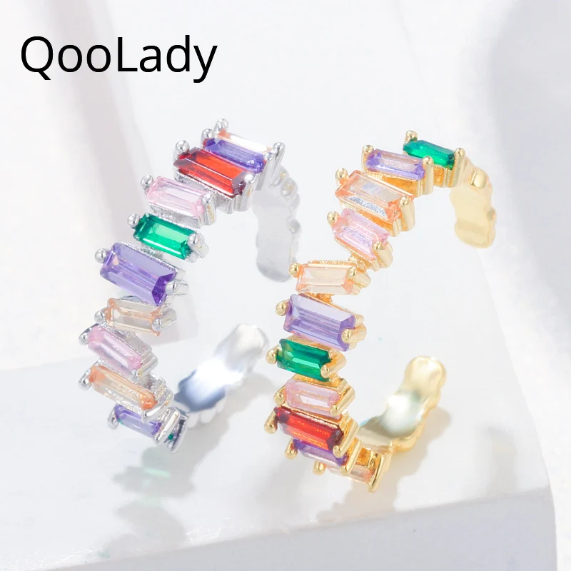 QooLady Adjustable Size Sparkly Baguette Gold Cubic Zirconia Stone Fashion Rainbow Multicolor Ring for Women Gift F017
QooLady Adjustable Size Sparkly Baguette Gold Cubic Zirconia Stone Fashion Rainbow Multicolor Ring for Women Gift F017