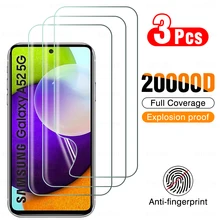 Film Hydrogel de protection d'écran pour Samsung Galaxy A52 5G HD, couverture complète, 3 pièces=