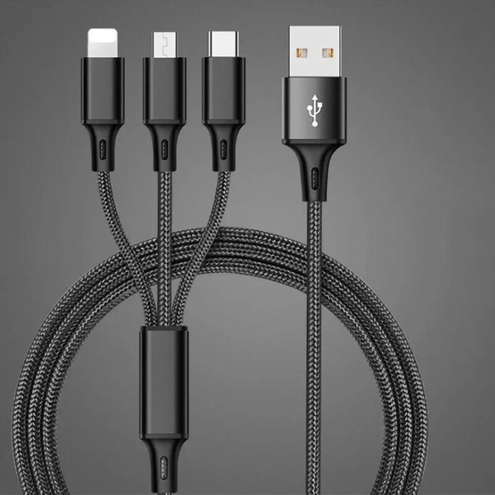USB Charging Cable Universal 3 in 1 Multi Function Cell Phone Charger Cord Hot Can charge three devices at the same time
USB Charging Cable Universal 3 in 1 Multi Function Cell Phone Charger Cord Hot Can charge three devices at the same time