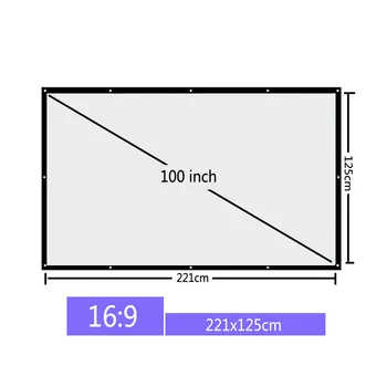 Portable Foldable 100 Inch 16:9 Projector Curtain Elasticity Curtain Dacron Simplicity DA-MAT Screen Projector Curtain
Portable Foldable 100 Inch 16:9 Projector Curtain Elasticity Curtain Dacron Simplicity DA-MAT Screen Projector Curtain