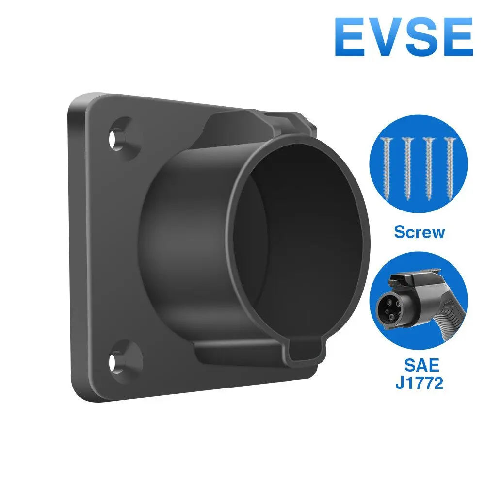 EV Charger Cable Holder Holster for Type1 EVSE J1772 Connector Socket Plug SAE AC Dummy Charging Station Level 2
EV Charger Cable Holder Holster for Type1 EVSE J1772 Connector Socket Plug SAE AC Dummy Charging Station Level 2
