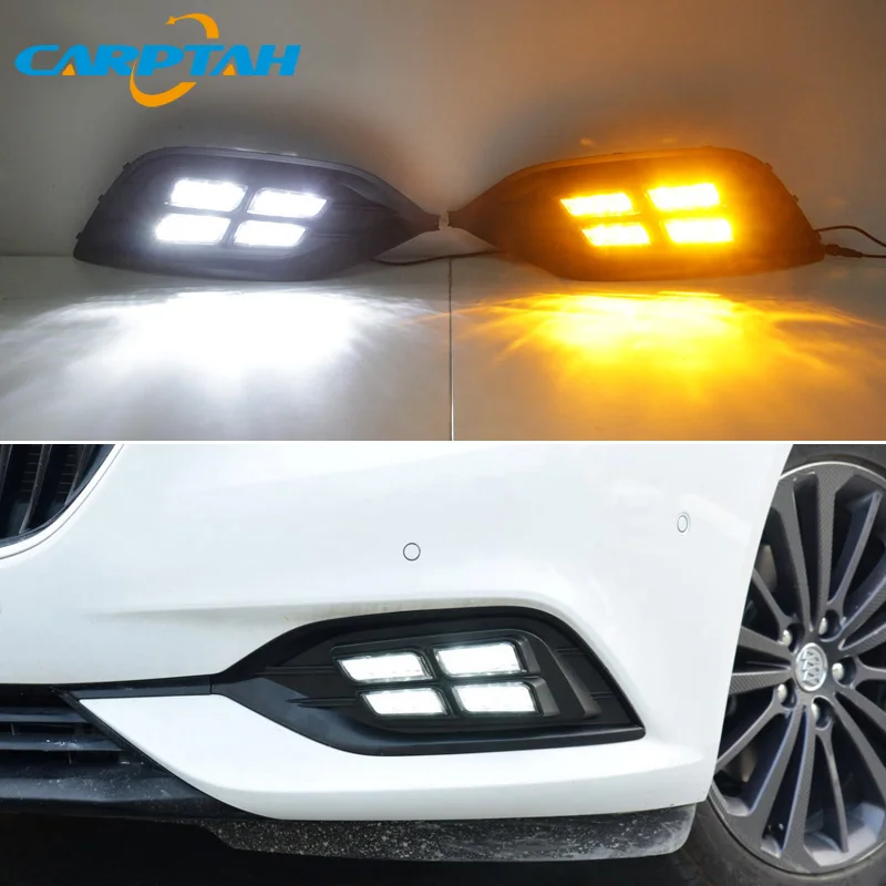 Светодиодный дневной светильник для Opel Insignia 2017 2018 2019 Водонепроницаемый желтый