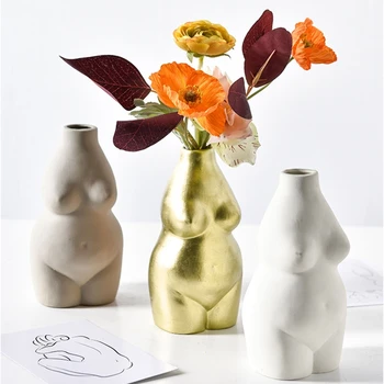 Fashion Female Body Art Vase Ceramic Tabletop Decoration Plants Flower Pot Vase Faddish Home Gardening Supplies Flower
Fashion Female Body Art Vase Ceramic Tabletop Decoration Plants Flower Pot Vase Faddish Home Gardening Supplies Flower