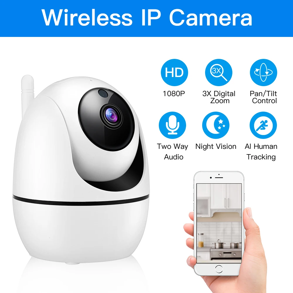 1080P Cloud IP Camera Home Security Surveillance Camera Auto Tracking Network WiFi Camera Wireless CCTV Camera ip camara ipcam
1080P Cloud IP Camera Home Security Surveillance Camera Auto Tracking Network WiFi Camera Wireless CCTV Camera ip camara ipcam