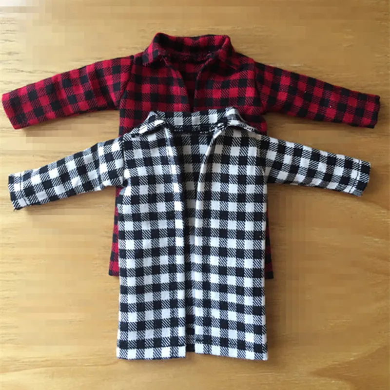 Blyth пальто в клетку с поясом 1/6 куртка стиле кукольной кукольный наряд (подходит