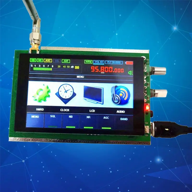 50KHz-200MHz Malachite SDR Shortwave Radio Malahit DSP HAM Transceiver Receiver 3.5 inch LCD Screen
50KHz-200MHz Malachite SDR Shortwave Radio Malahit DSP HAM Transceiver Receiver 3.5 inch LCD Screen