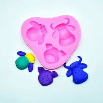 Animals Sugarcraft Silicone Mold For Cake Decorating Cow Sheep Pig Head Fondant Cupcake Form Chocolate Mould 
Animals Sugarcraft Silicone Mold For Cake Decorating Cow Sheep Pig Head Fondant Cupcake Form Chocolate Mould