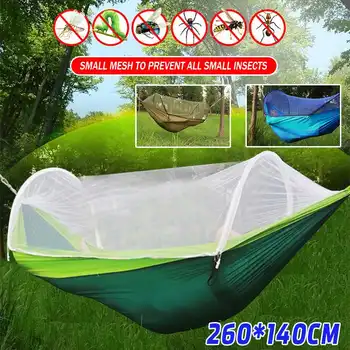 2 Person Portable Outdoor Camping Hammock with Mosquito Net 260x140cm High Strength Fabric Hanging Bed Hunting Sleeping Swing
2 Person Portable Outdoor Camping Hammock with Mosquito Net 260x140cm High Strength Fabric Hanging Bed Hunting Sleeping Swing