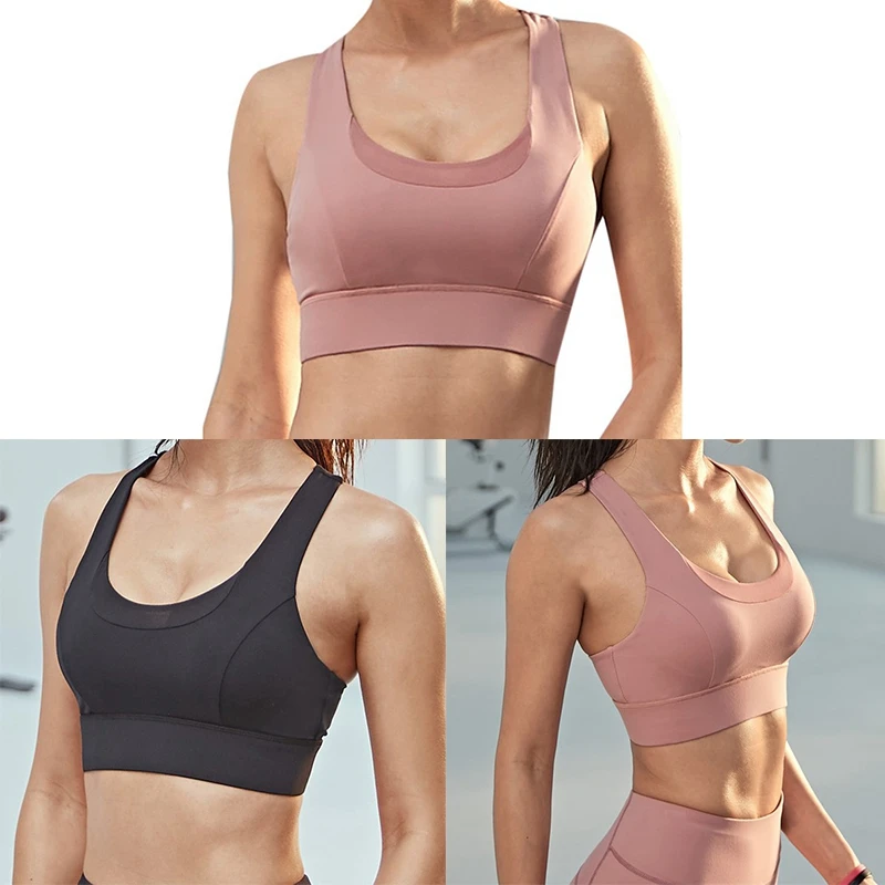 Shockproof Gather Fitness Sports Underwear Ladies High-Intensity Running Vest Yoga Beauty Back Bra | Спорт и развлечения