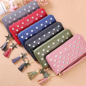 Women Pu Leather Long Love Heart Design Wallet Cute Purse For Phone High Capacity Card Holder Clutch Wallets
Women Pu Leather Long Love Heart Design Wallet Cute Purse For Phone High Capacity Card Holder Clutch Wallets