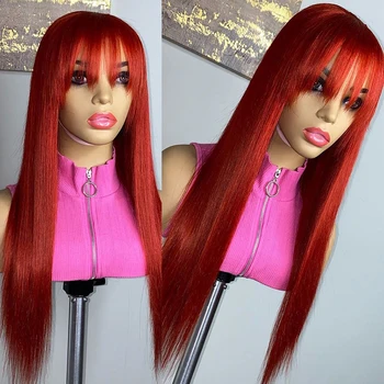 Glueless Peruvian Red Orange 13x6 Lace Front Human Hair Wig with Baby Hair Silk Straight for Black Women Natural Hairline
Glueless Peruvian Red Orange 13x6 Lace Front Human Hair Wig with Baby Hair Silk Straight for Black Women Natural Hairline