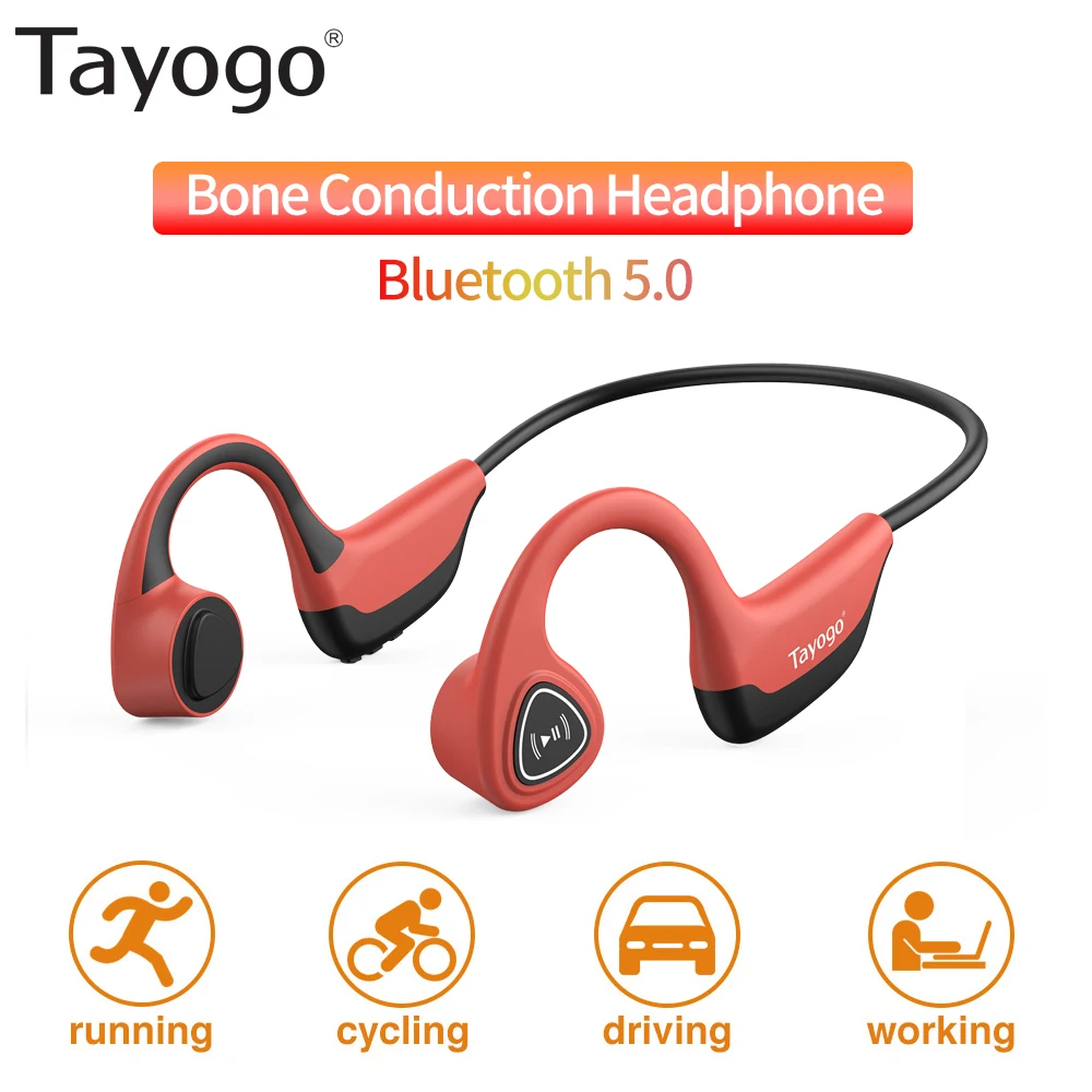 Tayogo S2 Bone Conduction Earphone Bluetooth 5.0 Wireless Headphones Outdoor Sport Sweatproof Headset with Mic Handsfree Headset
Tayogo S2 Bone Conduction Earphone Bluetooth 5.0 Wireless Headphones Outdoor Sport Sweatproof Headset with Mic Handsfree Headset
