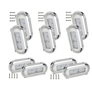 10pcs 12V Ship Refit Side Light Decorative Light Deck Light Marine LED Light White LED Navigation Signal Lights For Yachts
10pcs 12V Ship Refit Side Light Decorative Light Deck Light Marine LED Light White LED Navigation Signal Lights For Yachts