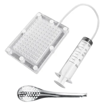 

Caviar Maker 100 hole Caviar Builder with Tube & Spoon for Molecular Cuisine Professional Fish Roe Generation Tool 2020