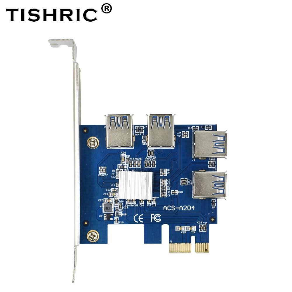 Переходная плата TISHRIC PCI-E от 1 до 4 PCI Express Riser Card от 1x до 16x1 до 4 слотов USB 3,0, мультипликаторный концентратор для майнинга BTC Miner
Переходная плата TISHRIC PCI-E от 1 до 4 PCI Express Riser Card от 1x до 16x1 до 4 слотов USB 3,0, мультипликаторный концентратор для майнинга BTC Miner