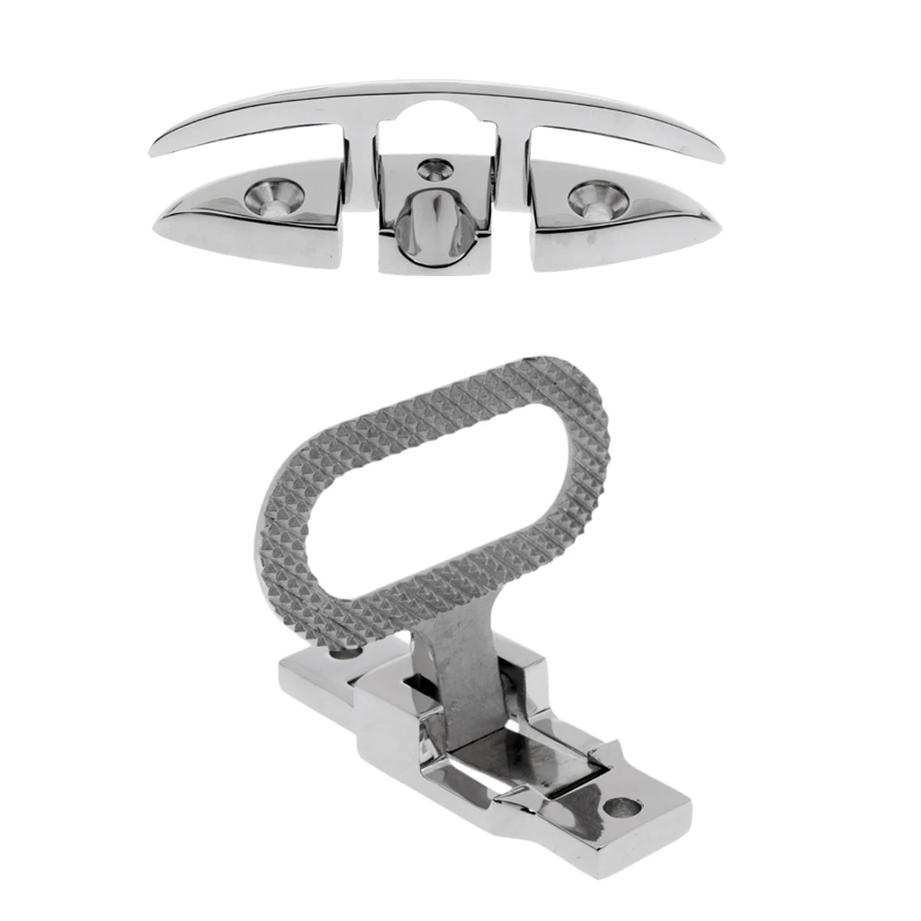 Marine 316 Stainless Steel Folding Mast Step and Folding Pull Up Dock Cleat for Boat
Marine 316 Stainless Steel Folding Mast Step and Folding Pull Up Dock Cleat for Boat