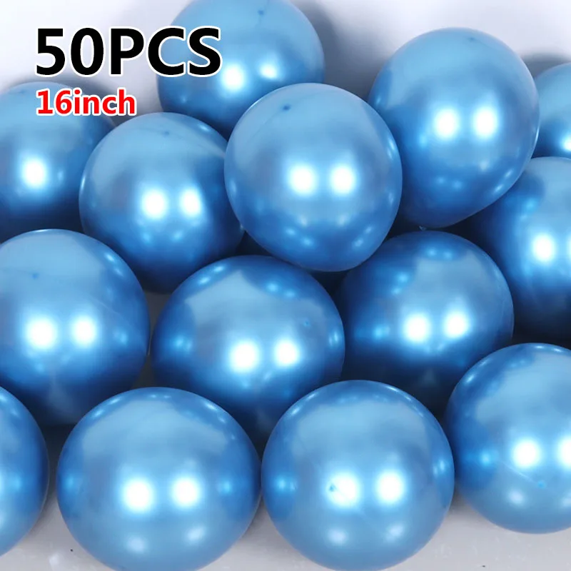 16 Inches 3.5g Balloons Latex Balloon Wedding Decoration 50pcs Metal Color Inflatable Air Ball
16 Inches 3.5g Balloons Latex Balloon Wedding Decoration 50pcs Metal Color Inflatable Air Ball