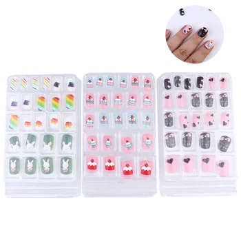 72pcs in 3 Boxes Kids False Nail Tips Delicate Fake Nails Self-adhesive Artificial Nails 
72pcs in 3 Boxes Kids False Nail Tips Delicate Fake Nails Self-adhesive Artificial Nails