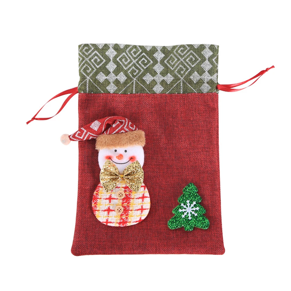child burlap bundle apple bag candy cookie bag christmas gift