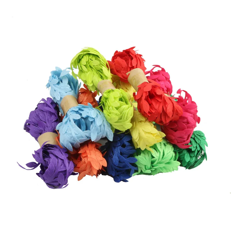10 m/roll Colored Crepe Leaves Simulation Leaf Rattan Handmade DIY Scrapbooking Craft Garland Wreath Festival Party Decoration
10 m/roll Colored Crepe Leaves Simulation Leaf Rattan Handmade DIY Scrapbooking Craft Garland Wreath Festival Party Decoration