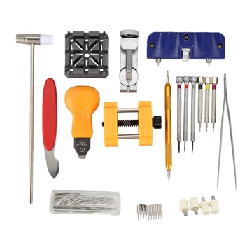 156 PCS Watch Repair Tool Kit, Case Opener Spring Bar Watch Band Link Tool Set with Carrying Bag, Replace Watch Battery Helper M
156 PCS Watch Repair Tool Kit, Case Opener Spring Bar Watch Band Link Tool Set with Carrying Bag, Replace Watch Battery Helper M