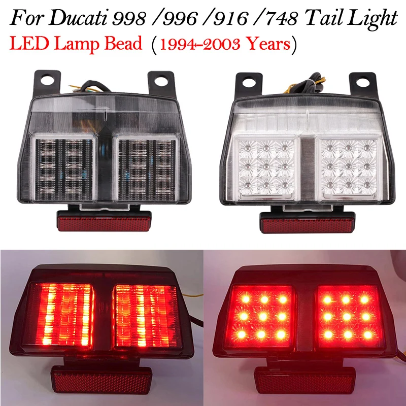 High quality Motorcycle LED Tail Light Integrated Turn signal Hazard warning light For Ducati 998 996 916 748 1994 - 2003 Years
High quality Motorcycle LED Tail Light Integrated Turn signal Hazard warning light For Ducati 998 996 916 748 1994 - 2003 Years