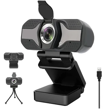 2020 1080p Webcam with Microphone, Privacy Cover & Tripod, Noise Reduction, Computer HD USB Web Camera for Zoom YouTube Skype PC
2020 1080p Webcam with Microphone, Privacy Cover & Tripod, Noise Reduction, Computer HD USB Web Camera for Zoom YouTube Skype PC