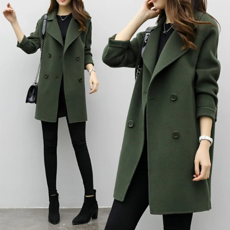 New Hot 2019 Autumn Winter Clothing High Quality Wool Coat Women Casua Fashion Double Breasted Cardigan Jacket Elegant Blend
New Hot 2019 Autumn Winter Clothing High Quality Wool Coat Women Casua Fashion Double Breasted Cardigan Jacket Elegant Blend