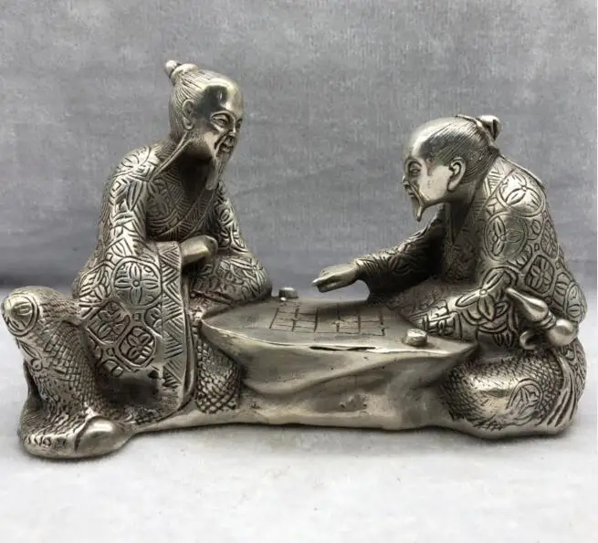 Китайская народная белая медь 2 древние люди играют в шахматы художественная статуя
Китайская народная белая медь 2 древние люди играют в шахматы художественная статуя