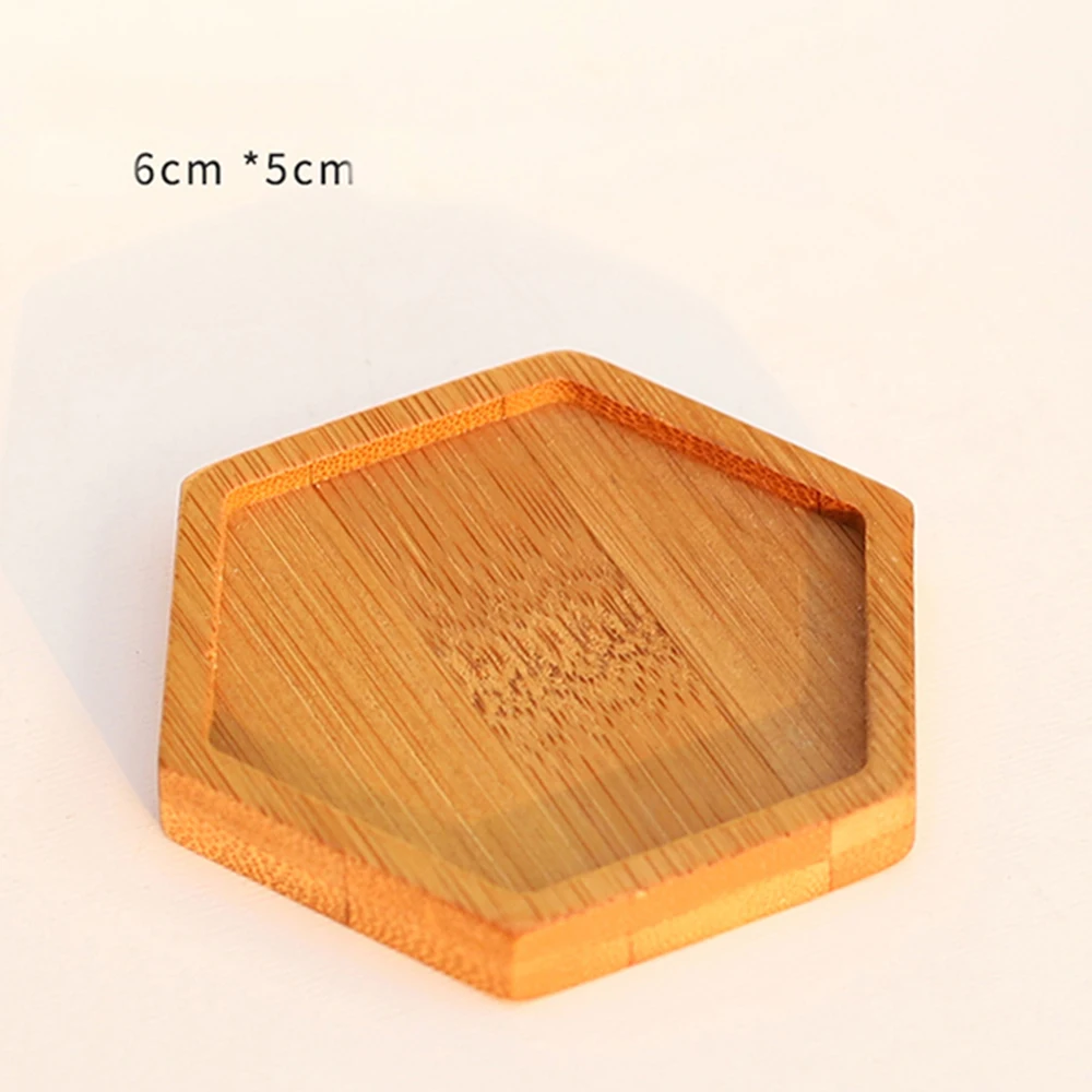 Бамбуковые круглые квадратные тарелки для мисок подставка подставки украшение