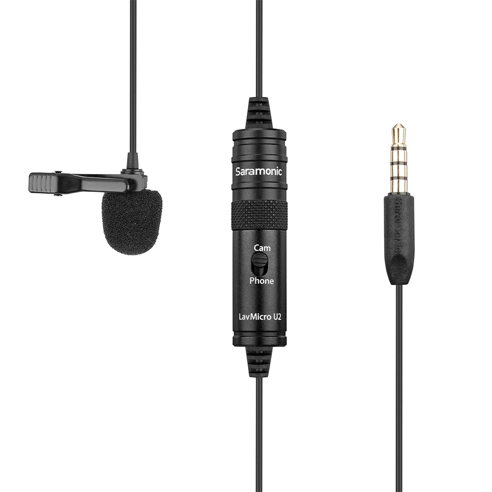 Saramonic LavMicro U2 Electret конденсаторный Lavalier микрофон для DSLR камеры видеокамеры