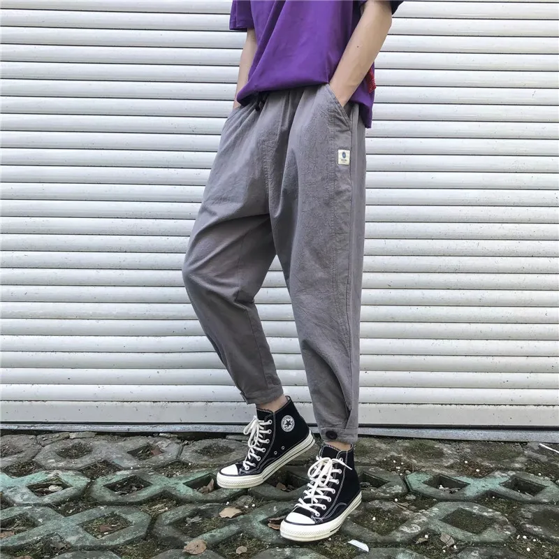 Summer Cotton Linen Linen Pants MEN'S Ninth Pants Middle School Students Harem Ankle Banded Pants Loose-Fit Popular Brand Thin C
Summer Cotton Linen Linen Pants MEN'S Ninth Pants Middle School Students Harem Ankle Banded Pants Loose-Fit Popular Brand Thin C