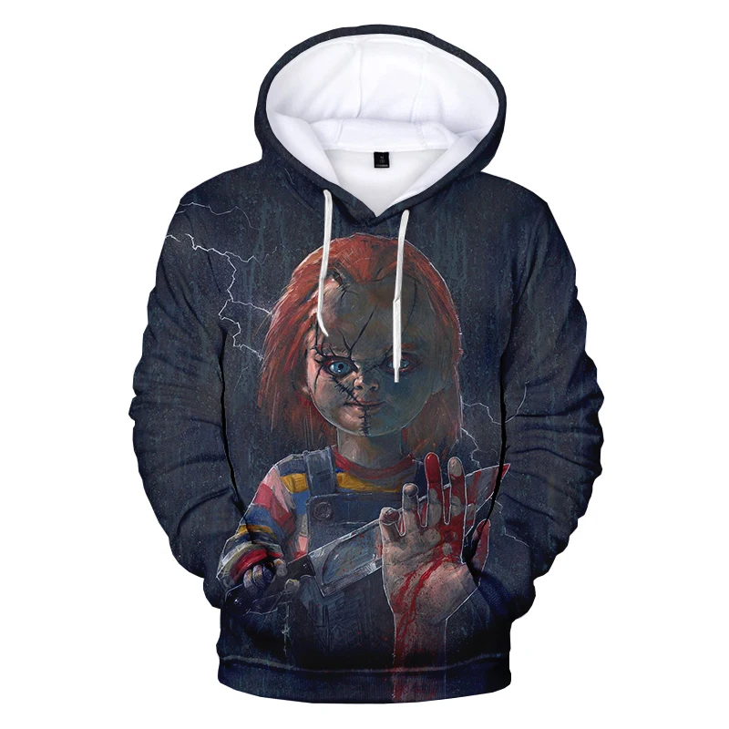 Fashion Femmes//Hommes Horreur Chucky 3D impression Hoodies Sweat-shirt Pullover