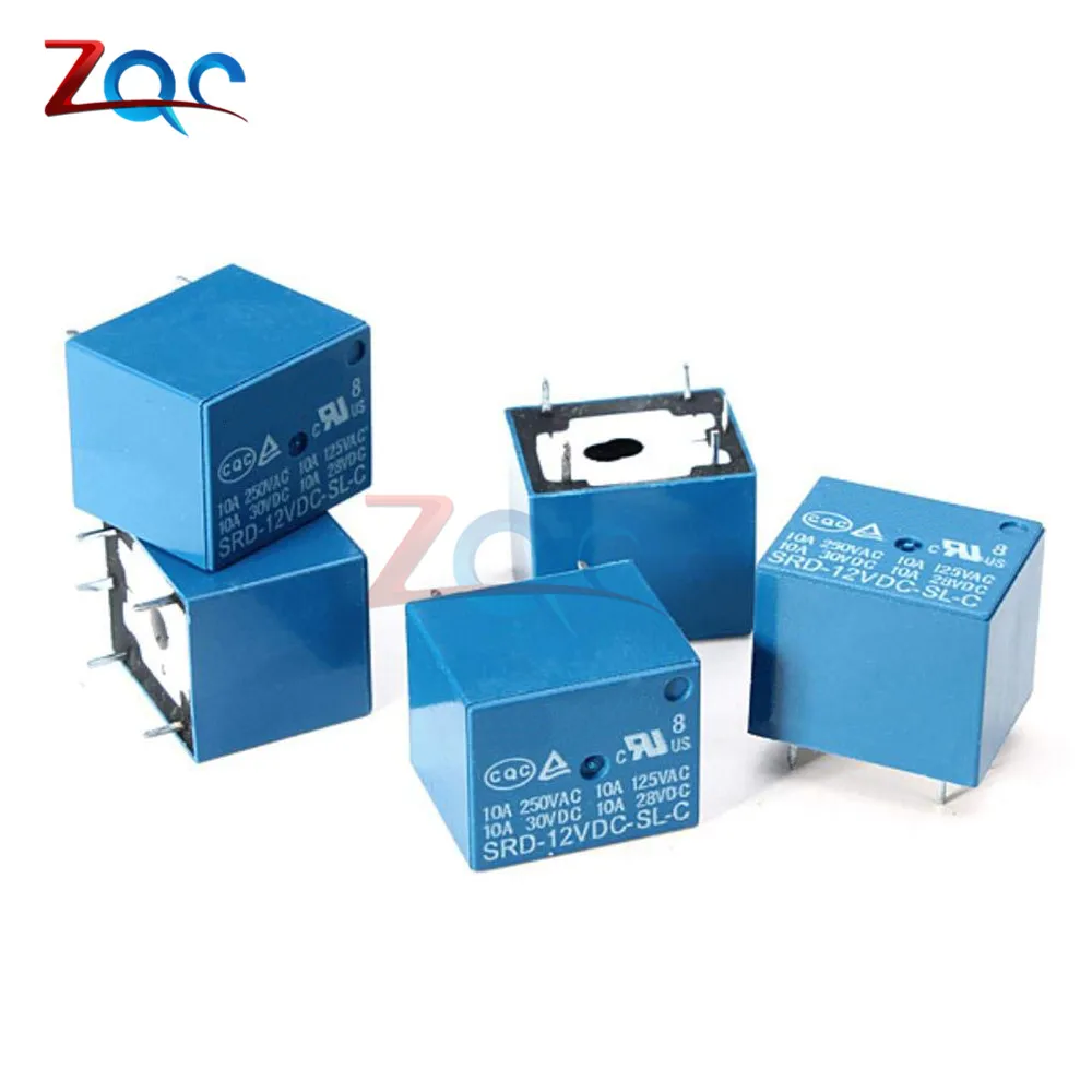 5pcs SRD-12VDC-SL-C 12VDC 10A 250V AC Power Relay PCB Type T73-12V 5 feet 5pin Relays
5pcs SRD-12VDC-SL-C 12VDC 10A 250V AC Power Relay PCB Type T73-12V 5 feet 5pin Relays