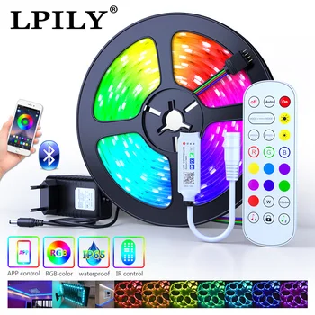 5050 LED Strip Ribbon LED Light Strips Waterproof RGB Tape Music Bluetooth Remote With 220V 12V Power Adapter Smart Lighting 
5050 LED Strip Ribbon LED Light Strips Waterproof RGB Tape Music Bluetooth Remote With 220V 12V Power Adapter Smart Lighting