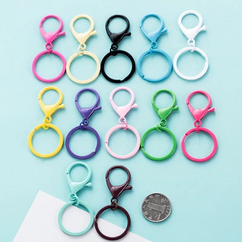 Meetee 10/30pcs 30mm O Ring Spring Painted Color Buckle Key Chain Dog Lobster Buckle Pet Collar Wallet DIY Jewelry Accessory
Meetee 10/30pcs 30mm O Ring Spring Painted Color Buckle Key Chain Dog Lobster Buckle Pet Collar Wallet DIY Jewelry Accessory