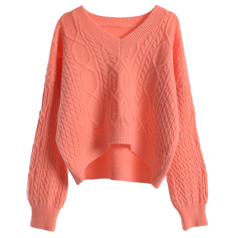 Autumn and winter new Korean sweater twist loose high waist V turtleneck sweater spring and autumn jacket woman sweaters
Autumn and winter new Korean sweater twist loose high waist V turtleneck sweater spring and autumn jacket woman sweaters
