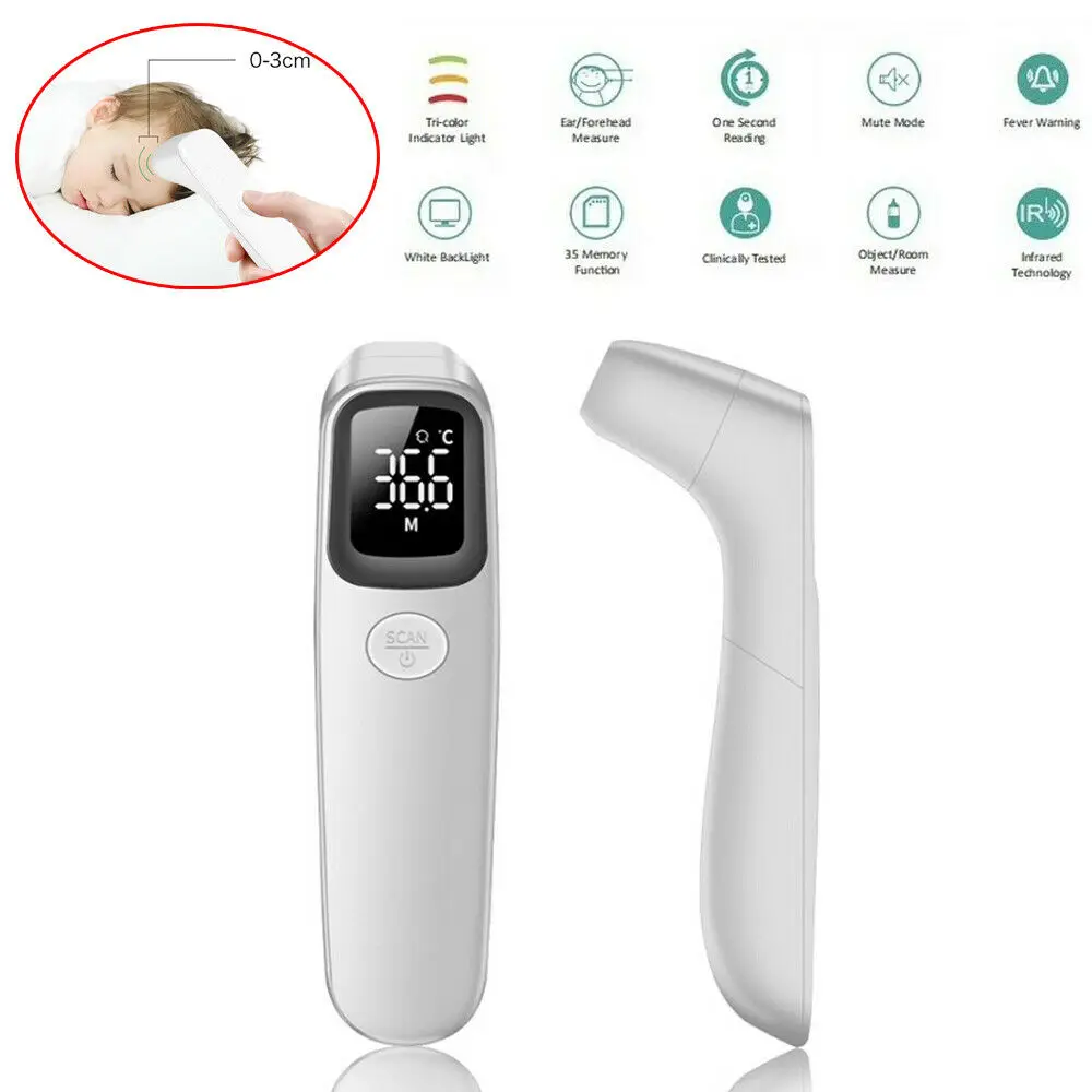 Baby Infrared Electronic Thermometer Pro LCD Digital Non-contact Infrared Thermometer Forehead Body Temperature Gun
Baby Infrared Electronic Thermometer Pro LCD Digital Non-contact Infrared Thermometer Forehead Body Temperature Gun