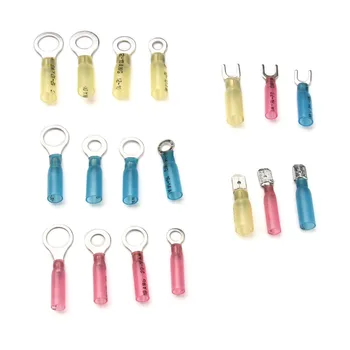 260Pcs Waterproof Ring Fork Spade Splice Heat Shrink Assorted Butt Connectors 3 Color Insulated AWG 22-10 Crimp Terminal Kit
260Pcs Waterproof Ring Fork Spade Splice Heat Shrink Assorted Butt Connectors 3 Color Insulated AWG 22-10 Crimp Terminal Kit